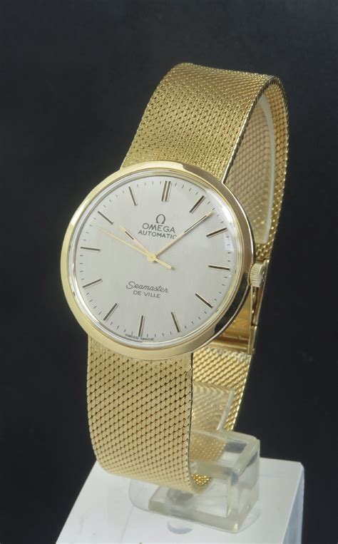 mens gold watch omega|solid gold gents omega watches.